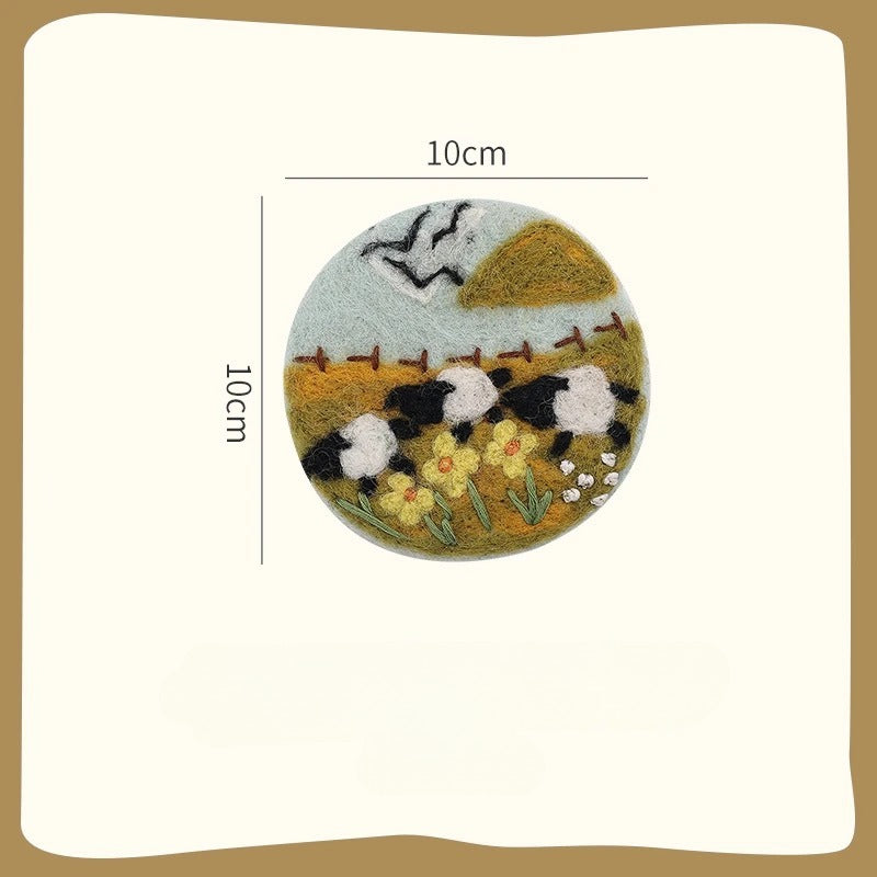 Handmade Wool Felt Coasters