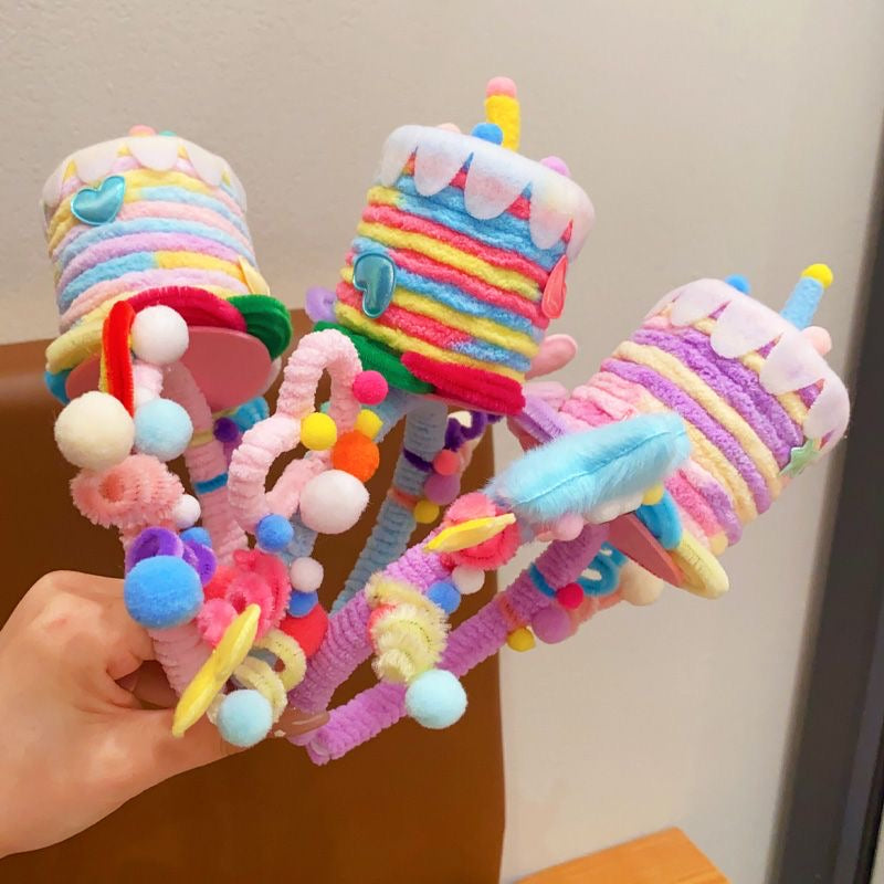 Children Are Playing Around With Hair Bands