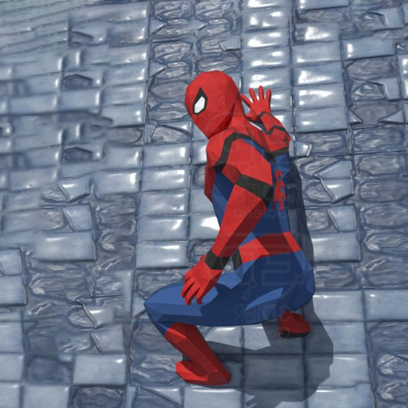 A Decorative Paper Model Of The Superhero Spider-Man