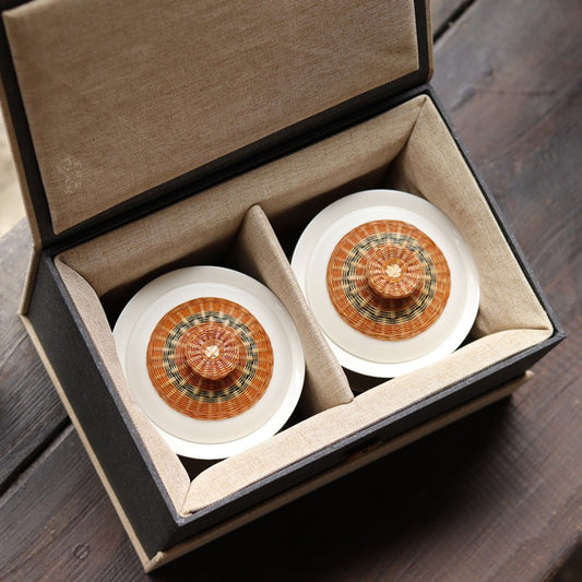 Bamboo Woven Covered Bowl