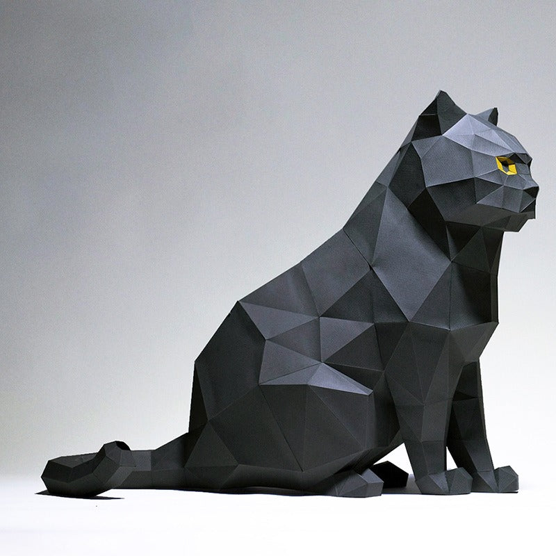 DIY Black Cat 3D Origami
