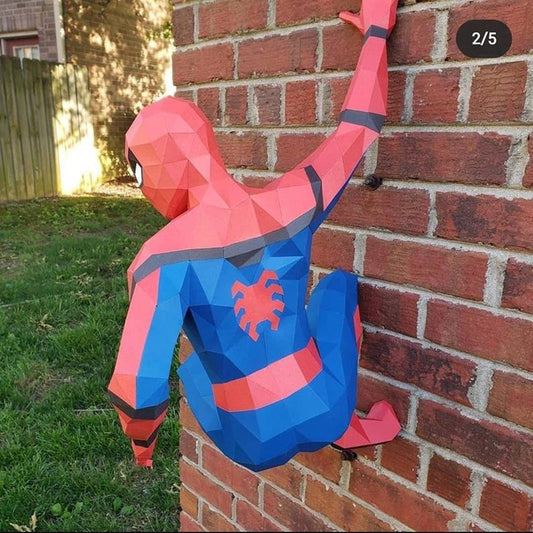 A Decorative Paper Model Of The Superhero Spider-Man