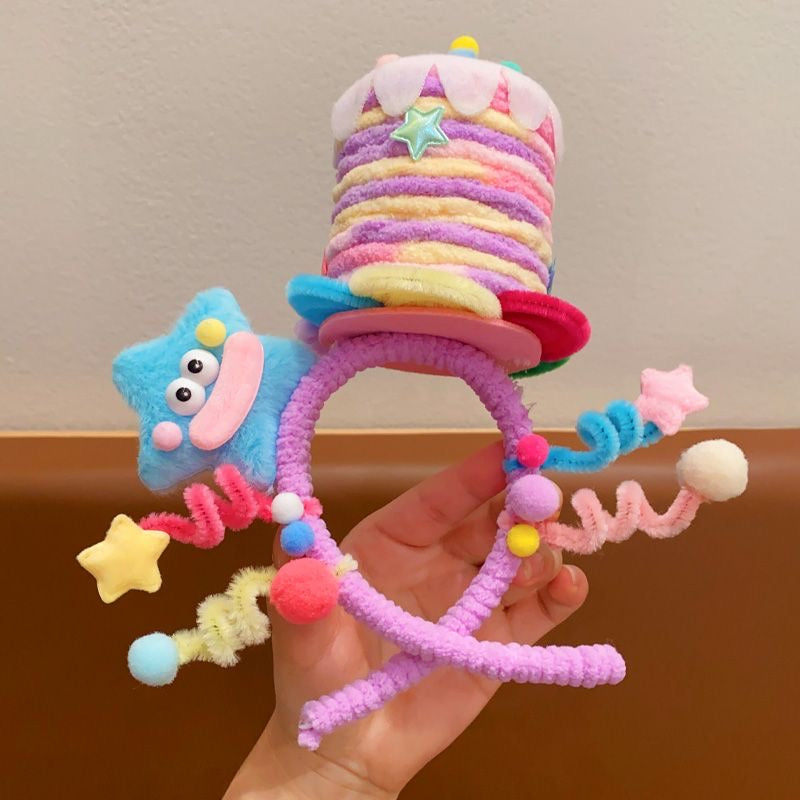 Children Are Playing Around With Hair Bands