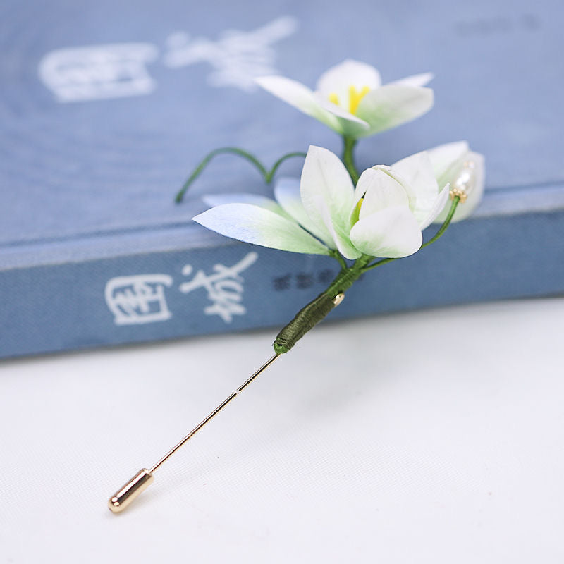 Intangible Cultural Heritage Velvet Flower Brooch