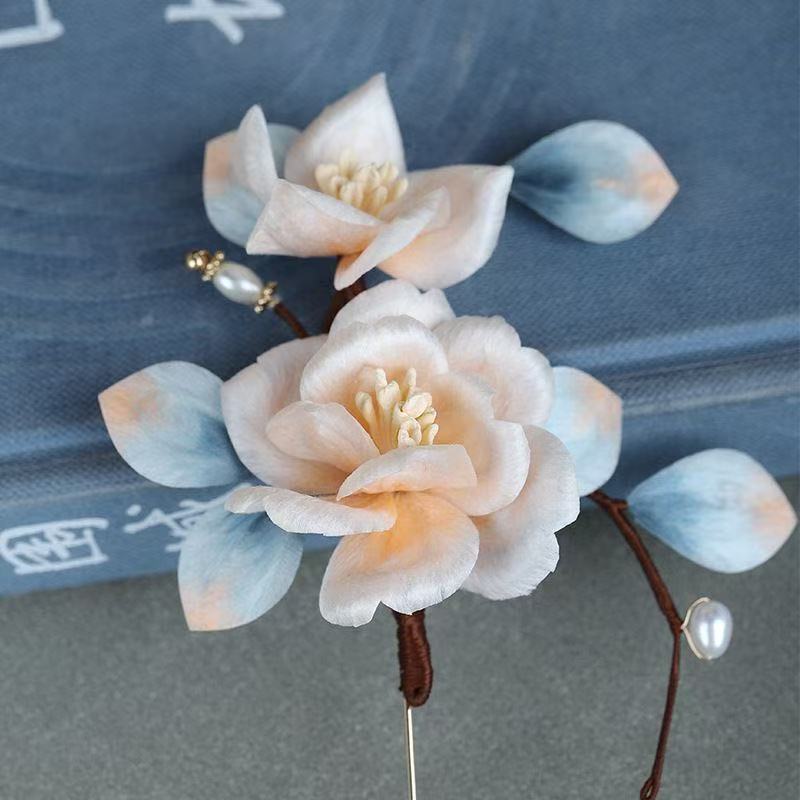 Intangible Cultural Heritage Velvet Flower Brooch