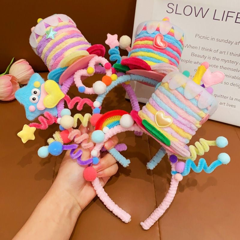Children Are Playing Around With Hair Bands