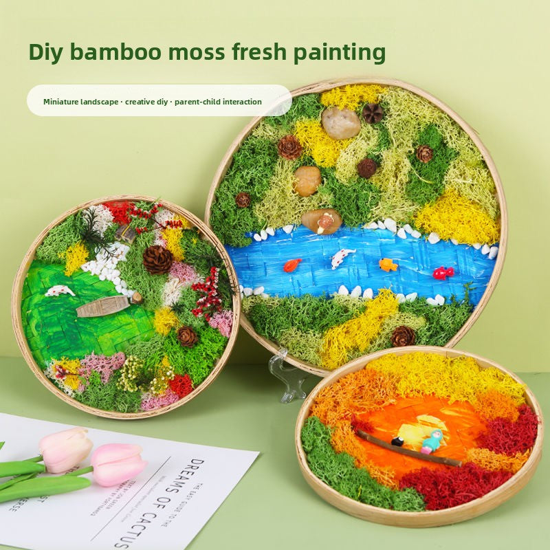DIY Bamboo Weaving Plant Paintings