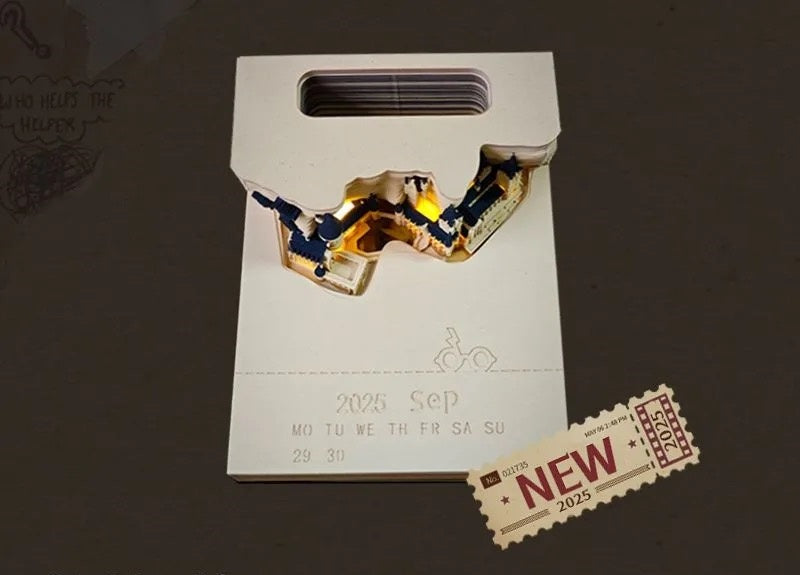 Three-Dimensional Paper-Cut Sticky Notes