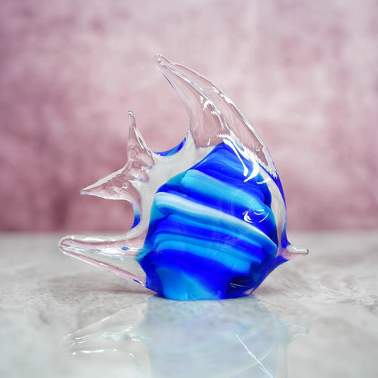 Glass Angelfish: Solidified Sea - Blue Poetry