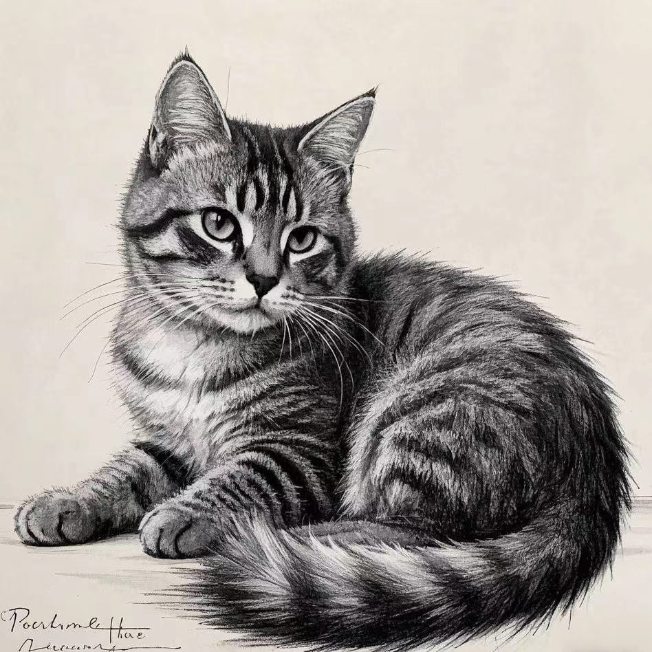 Custom Pencil Drawings: Using Pens as a Medium to Capture Exclusive Tenderness - 我的商店