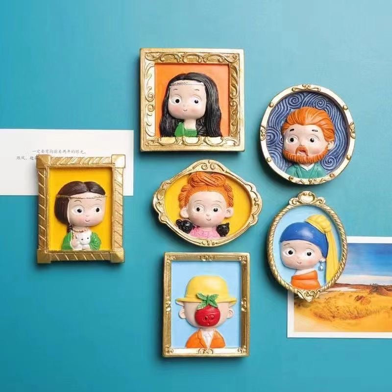 World-Famous Painting Coloring Fridge Magnets