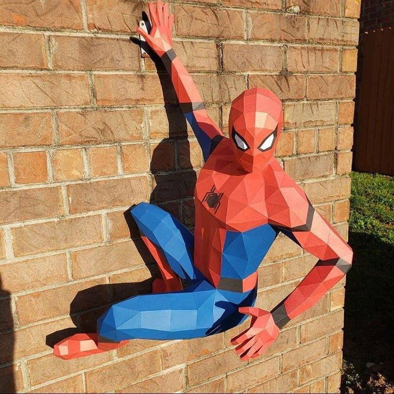 A Decorative Paper Model Of The Superhero Spider-Man