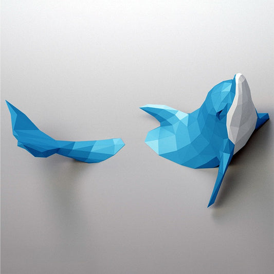 DIY Dolphin 3D Paper Art By Hand
