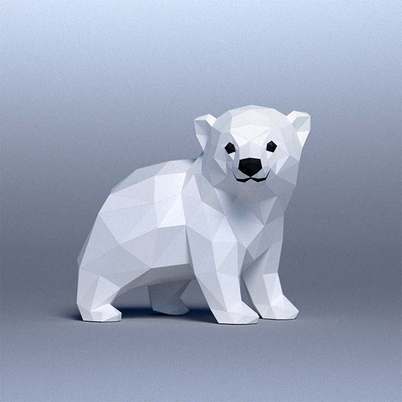 Handmade DIY Polar Bear Baby 3D Origami