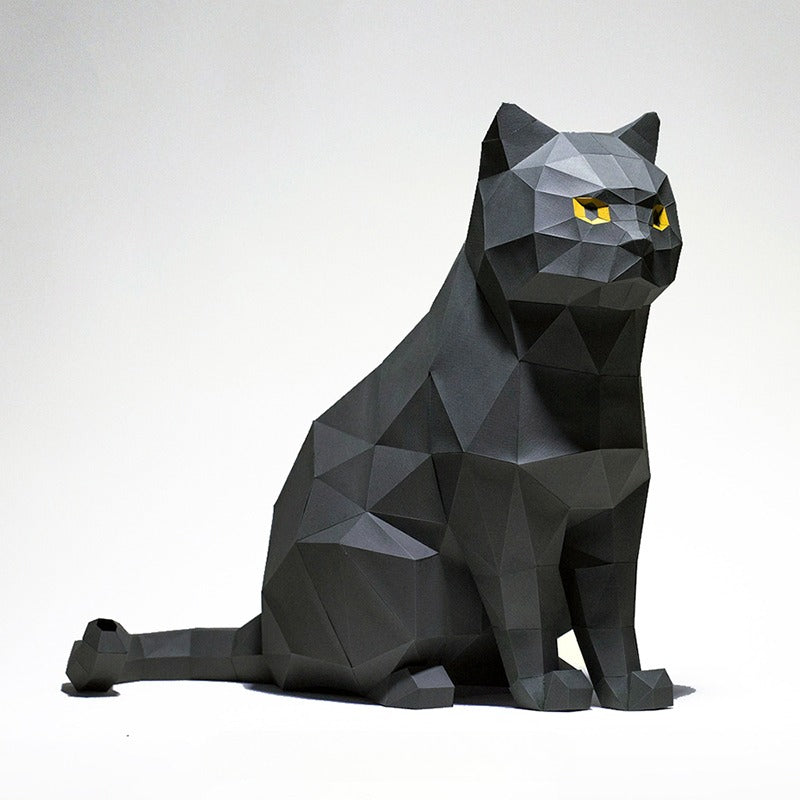 DIY Black Cat 3D Origami