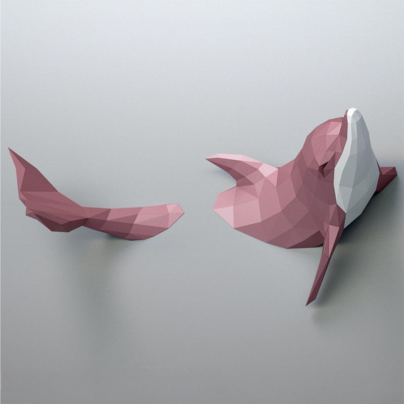 DIY Dolphin 3D Paper Art By Hand