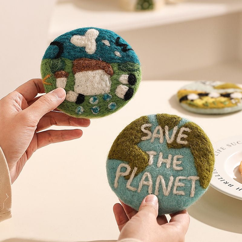 Handmade Wool Felt Coasters