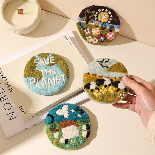 Handmade Wool Felt Coasters