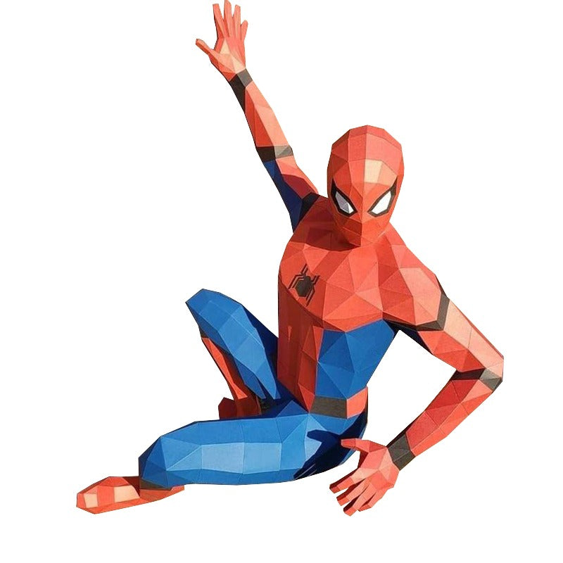 A Decorative Paper Model Of The Superhero Spider-Man