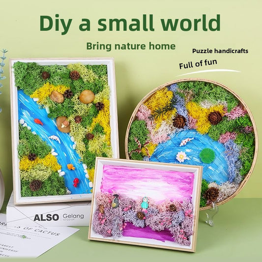 DIY Bamboo Weaving Plant Paintings