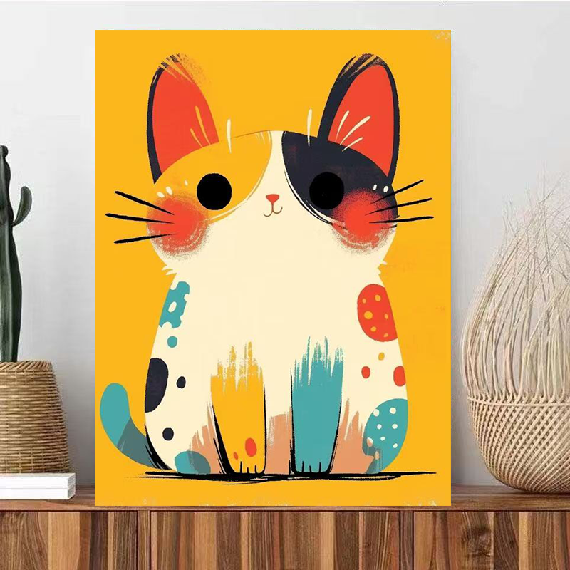 Hand-colored animal oil paintings