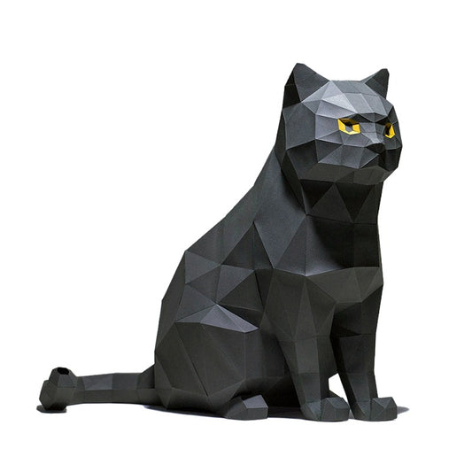 DIY Black Cat 3D Origami