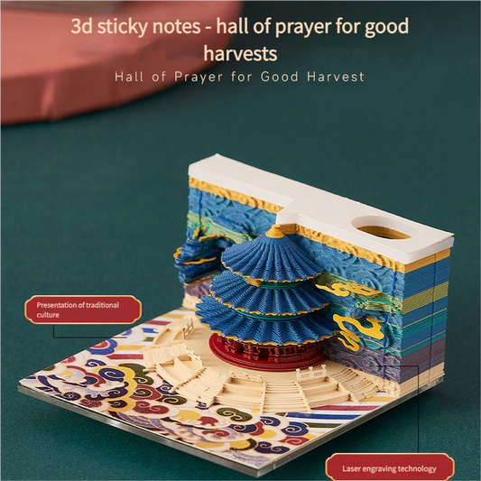Three-Dimensional Paper Sculpture Of The Temple Of Heaven In Beijing