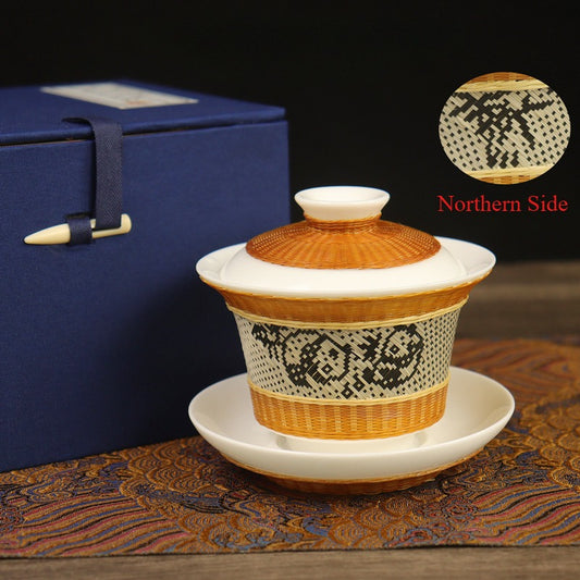 Bamboo Woven Covered Bowl
