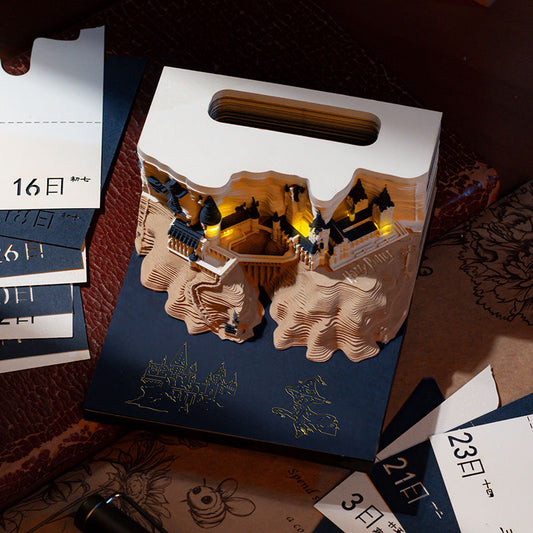 Three-Dimensional Paper-Cut Sticky Notes