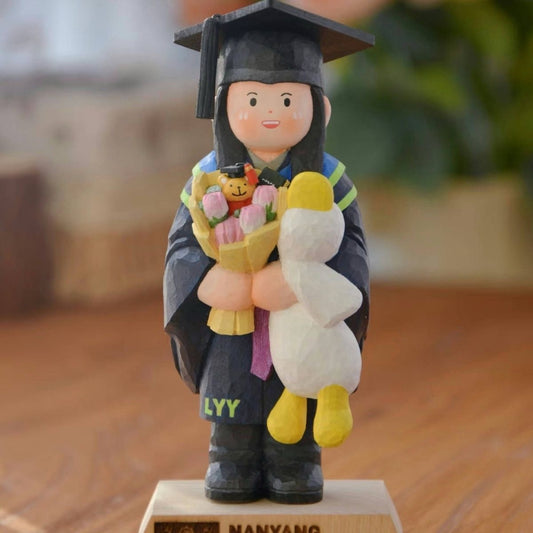 Custom-Made Wood-Carved Dolls