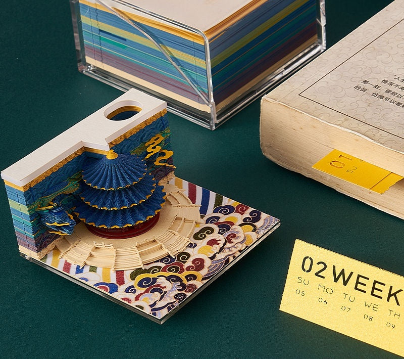 Three-Dimensional Paper Sculpture Of The Temple Of Heaven In Beijing