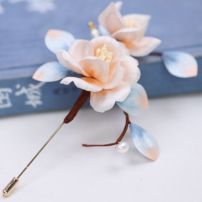 Intangible Cultural Heritage Velvet Flower Brooch