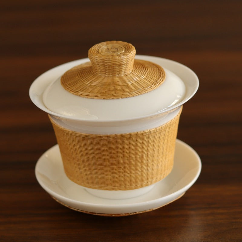 Bamboo Woven Covered Bowl