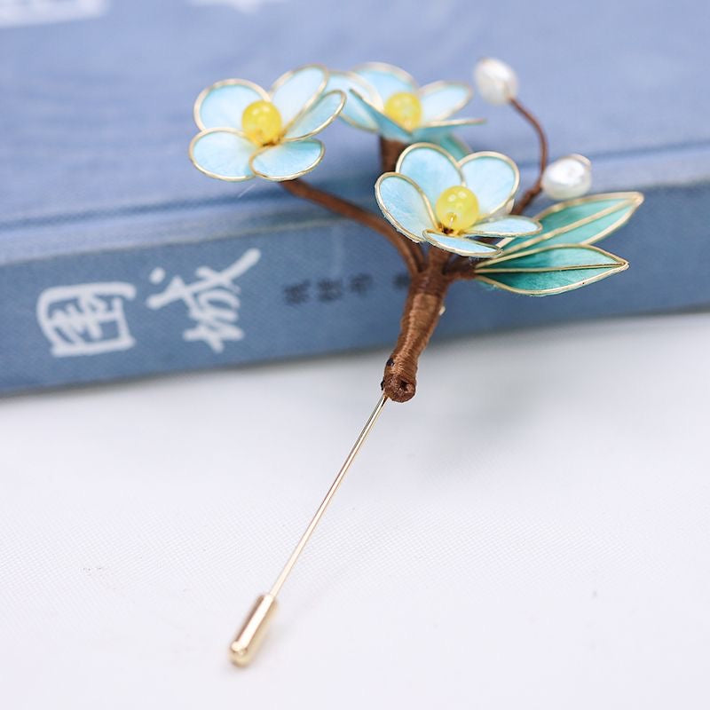 Intangible Cultural Heritage Velvet Flower Brooch