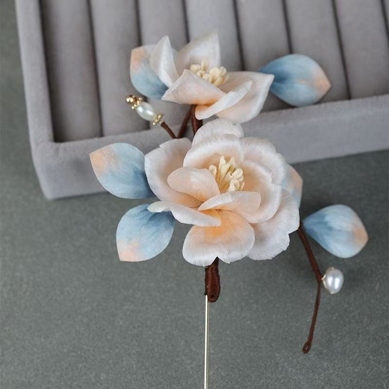 Intangible Cultural Heritage Velvet Flower Brooch