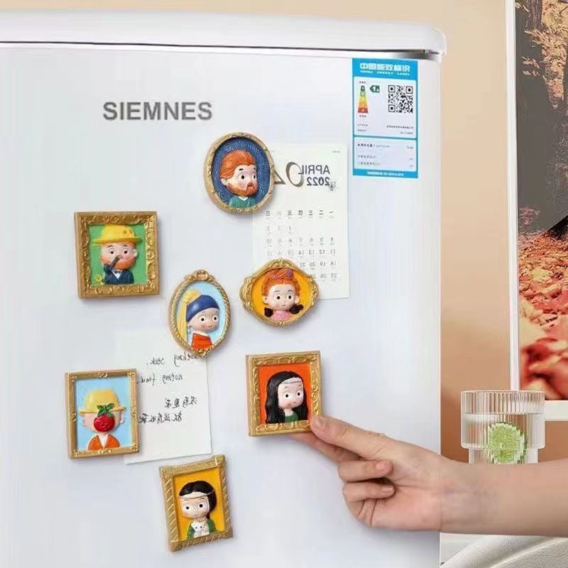 World-Famous Painting Coloring Fridge Magnets