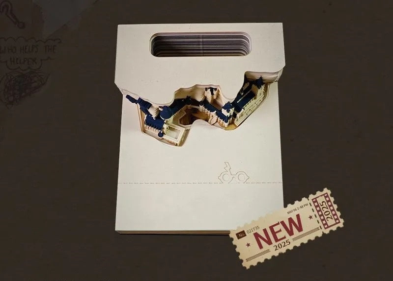 Three-Dimensional Paper-Cut Sticky Notes