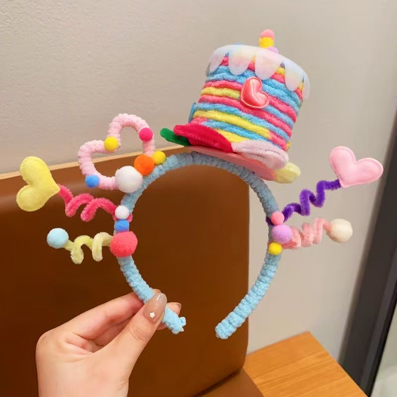Children Are Playing Around With Hair Bands