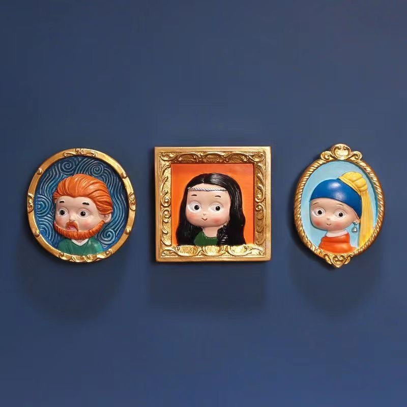 World-Famous Painting Coloring Fridge Magnets
