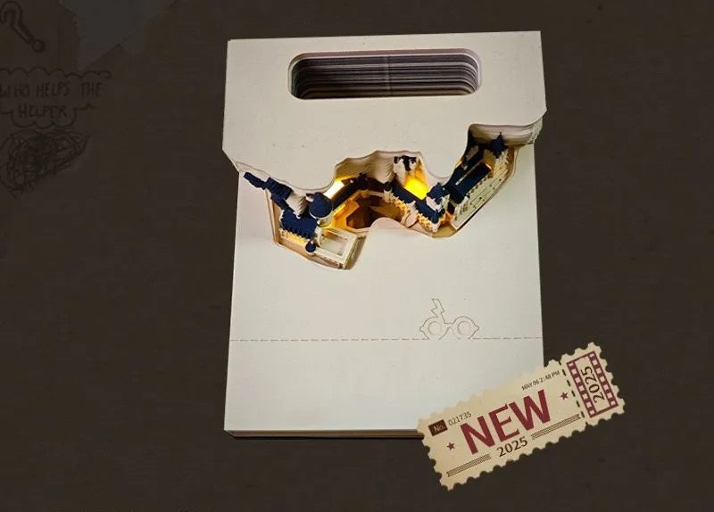 Three-Dimensional Paper-Cut Sticky Notes